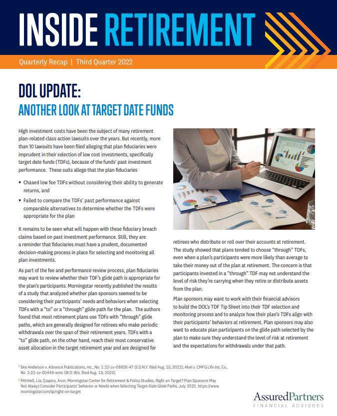 Inside Retirement Q3 2022 Newsletter