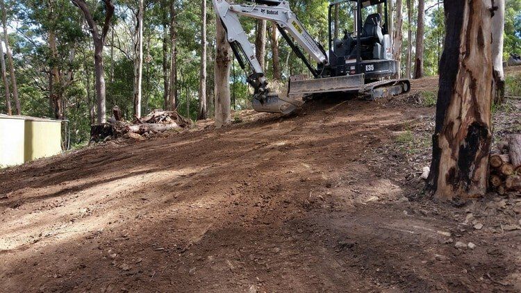 Black Excavator — Earthmoving Services  in Eungai Creek, NSW