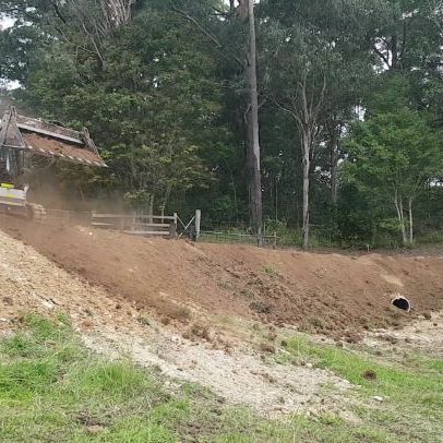 Earthwork Beside House — Earthmoving Services  in Eungai Creek, NSW