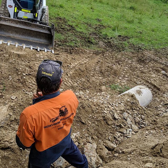 Man Excavating — Earthmoving Services  in Eungai Creek, NSW