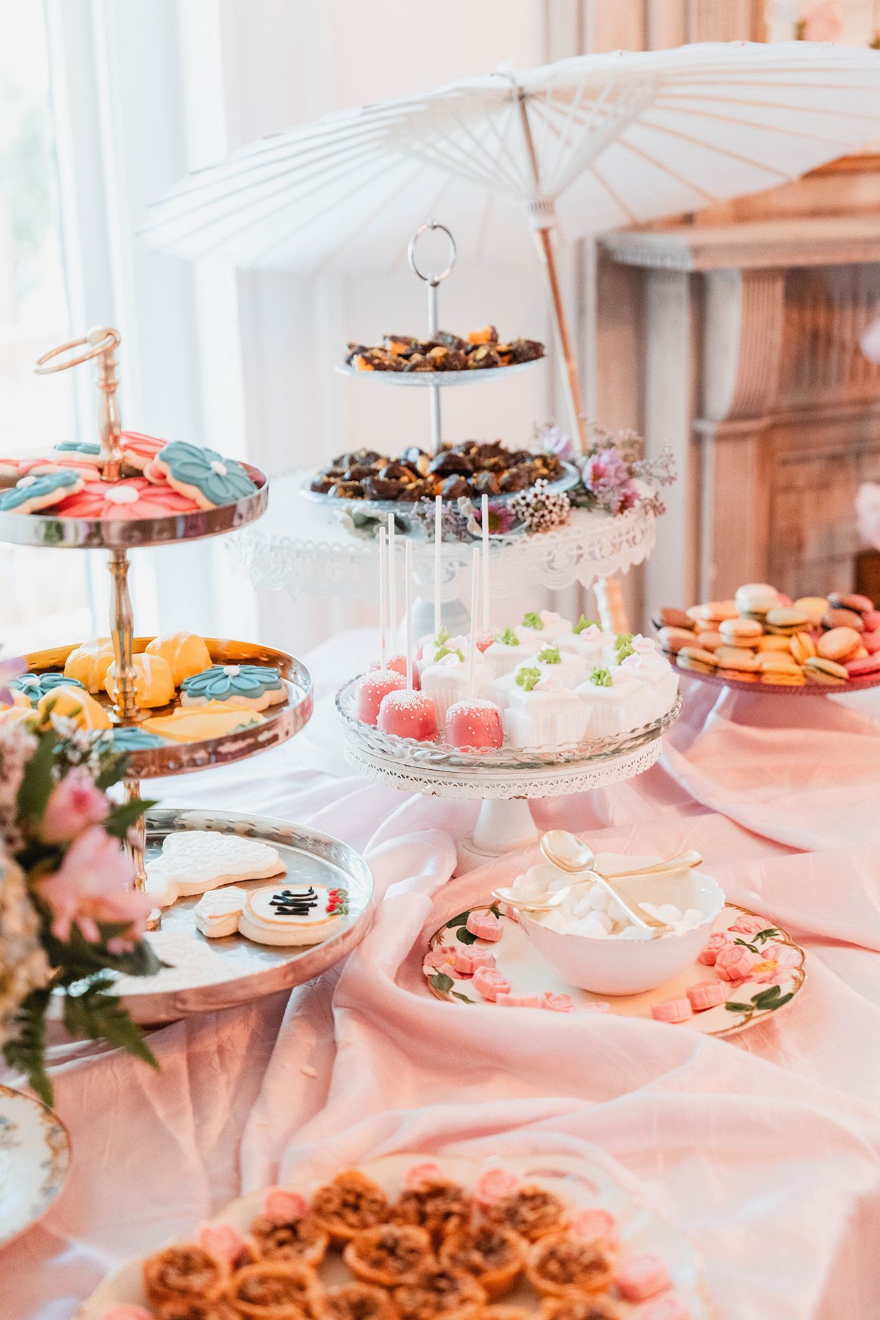 There are many different types of food on the table.