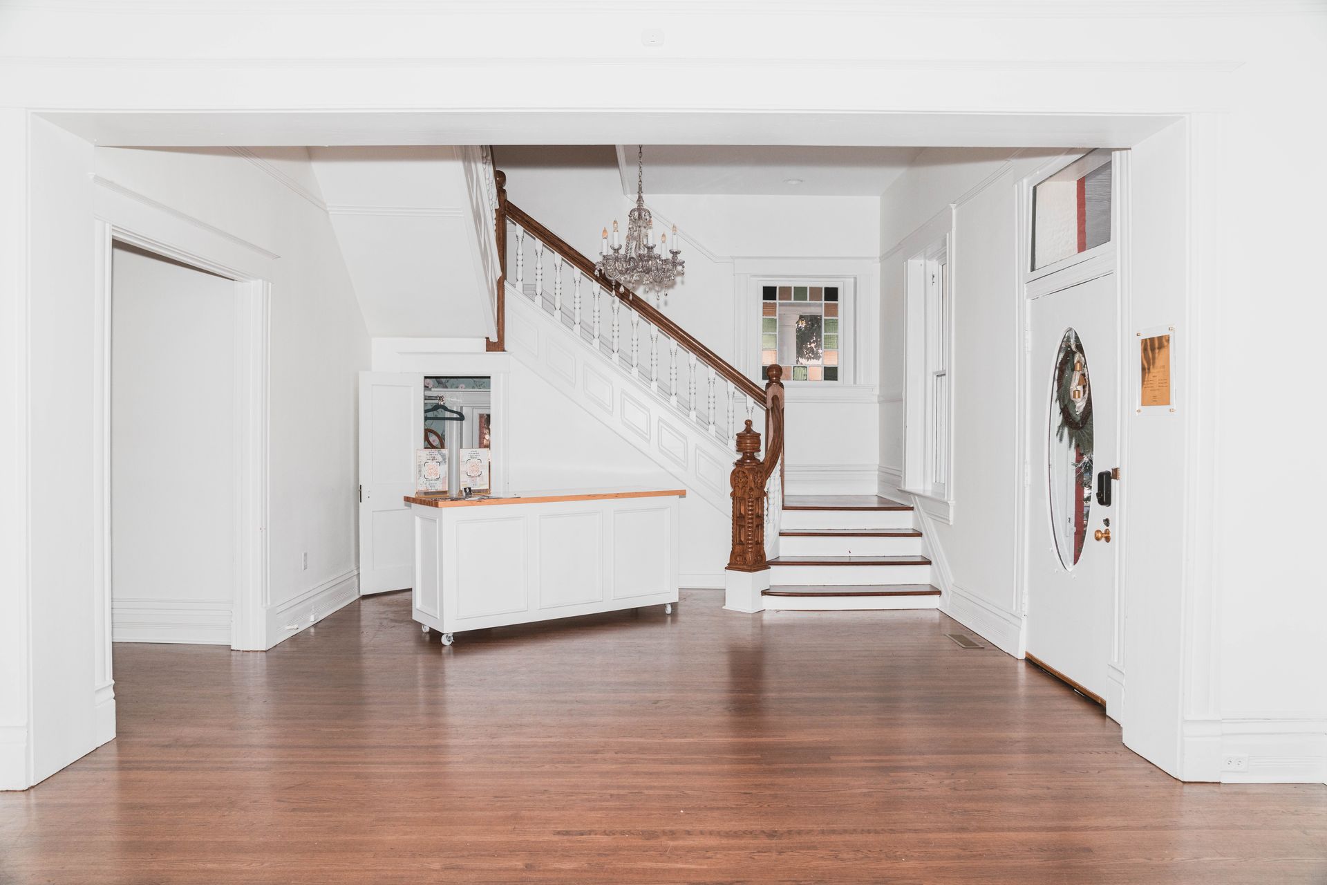 The foyer of the E.O. Manees House located in Argenta in North Little Rock, Arkansas