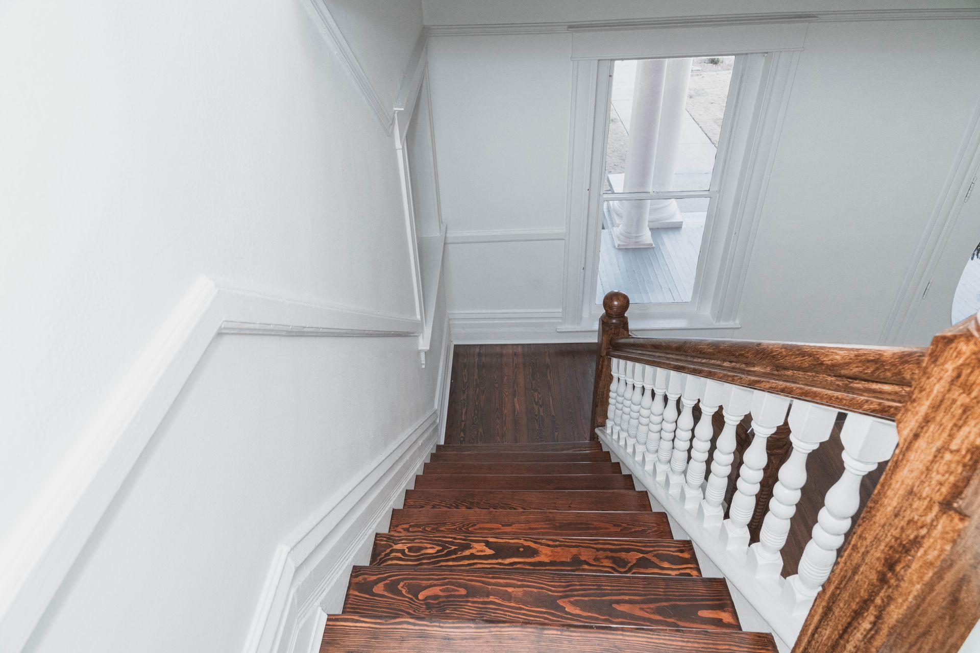 The staircase of the E.O. Manees House located in North Little Rock, Arkansas