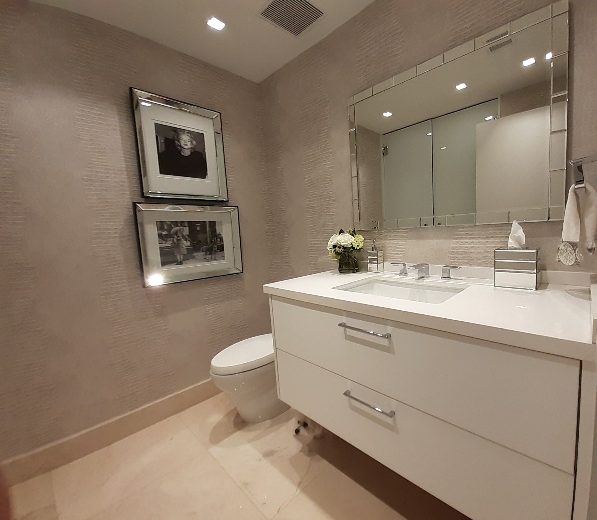 White Modern Bathroom Vanity Cabinet - Floating Bathroom Vanity Miami, Fl