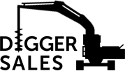 A black and white logo for a company called digger sales.