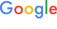 A close up of a google logo on a white background.