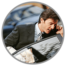 a man talking over the phone