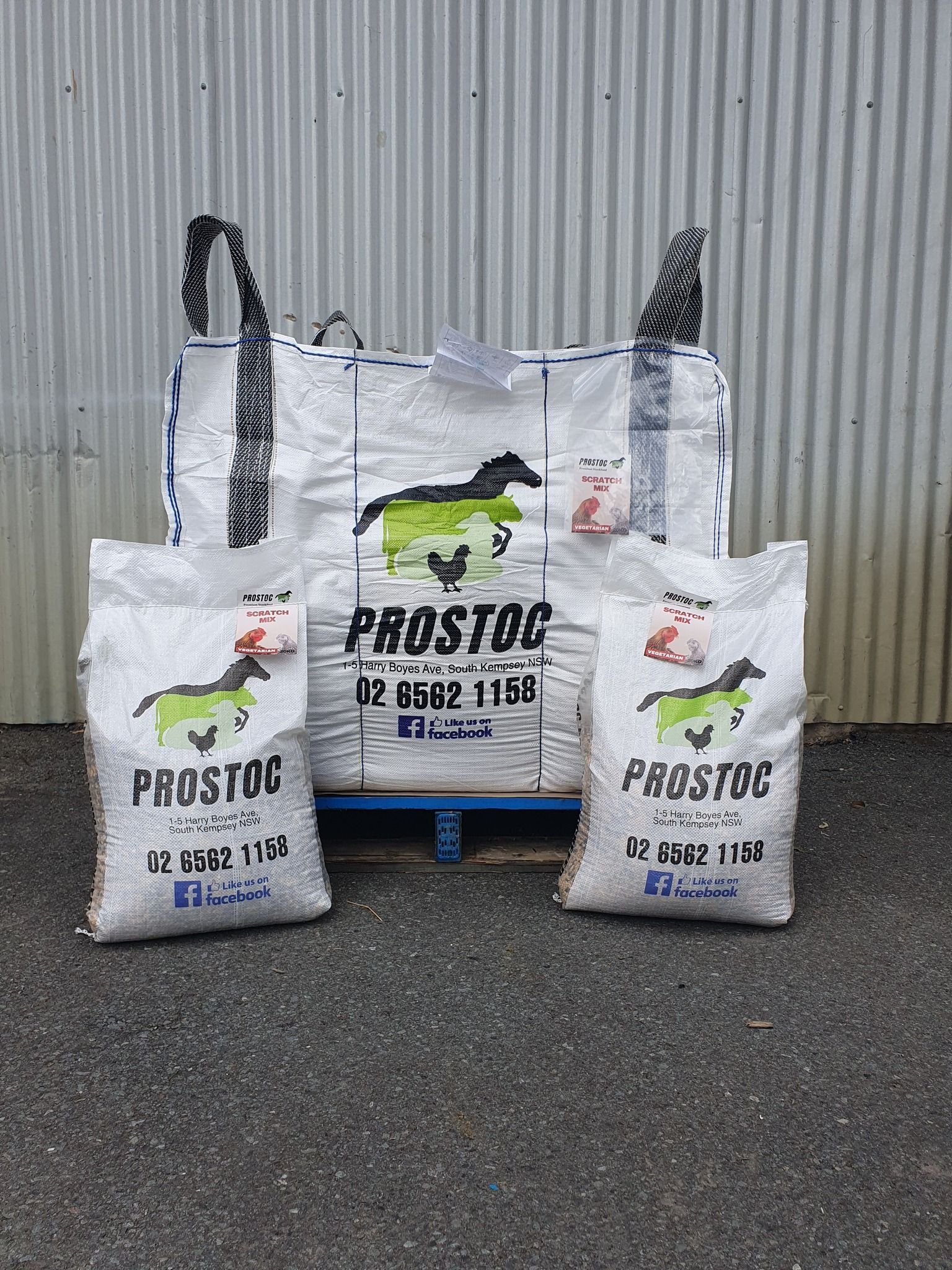 Three Bags of Animal Feed on a Pallet — Prostoc In South Kempsey, NSW