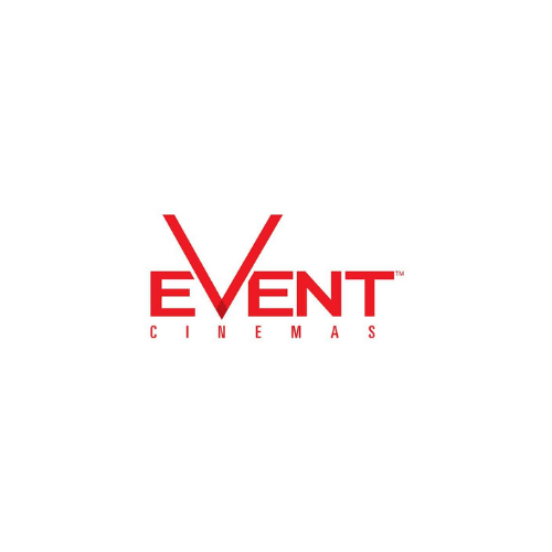 A red event cinemas logo on a white background