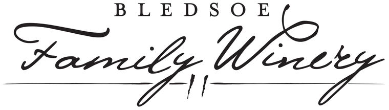 Bledsoe Family Winery logo in black script on a white background