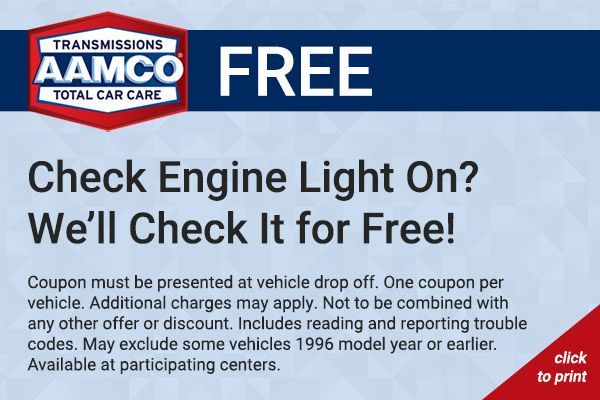 AAMCO free check engine light coupon
