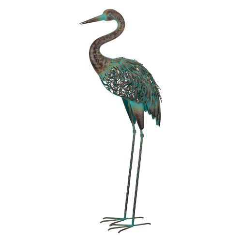 RA 13344 Patina Solar Crane Decor - Down