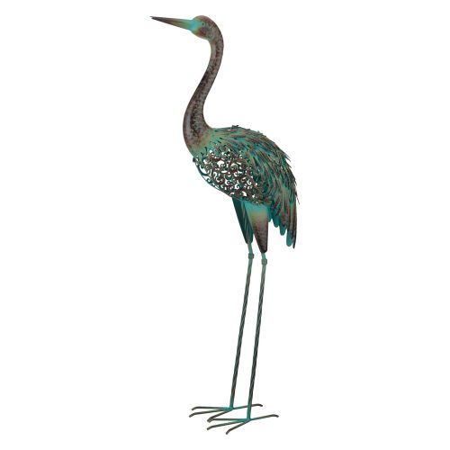 Patina Solar Crane Decor - UP