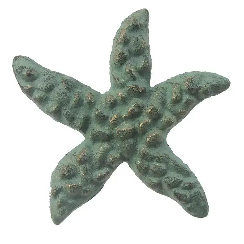 Green Starfish Drawer Pull Cast Iron