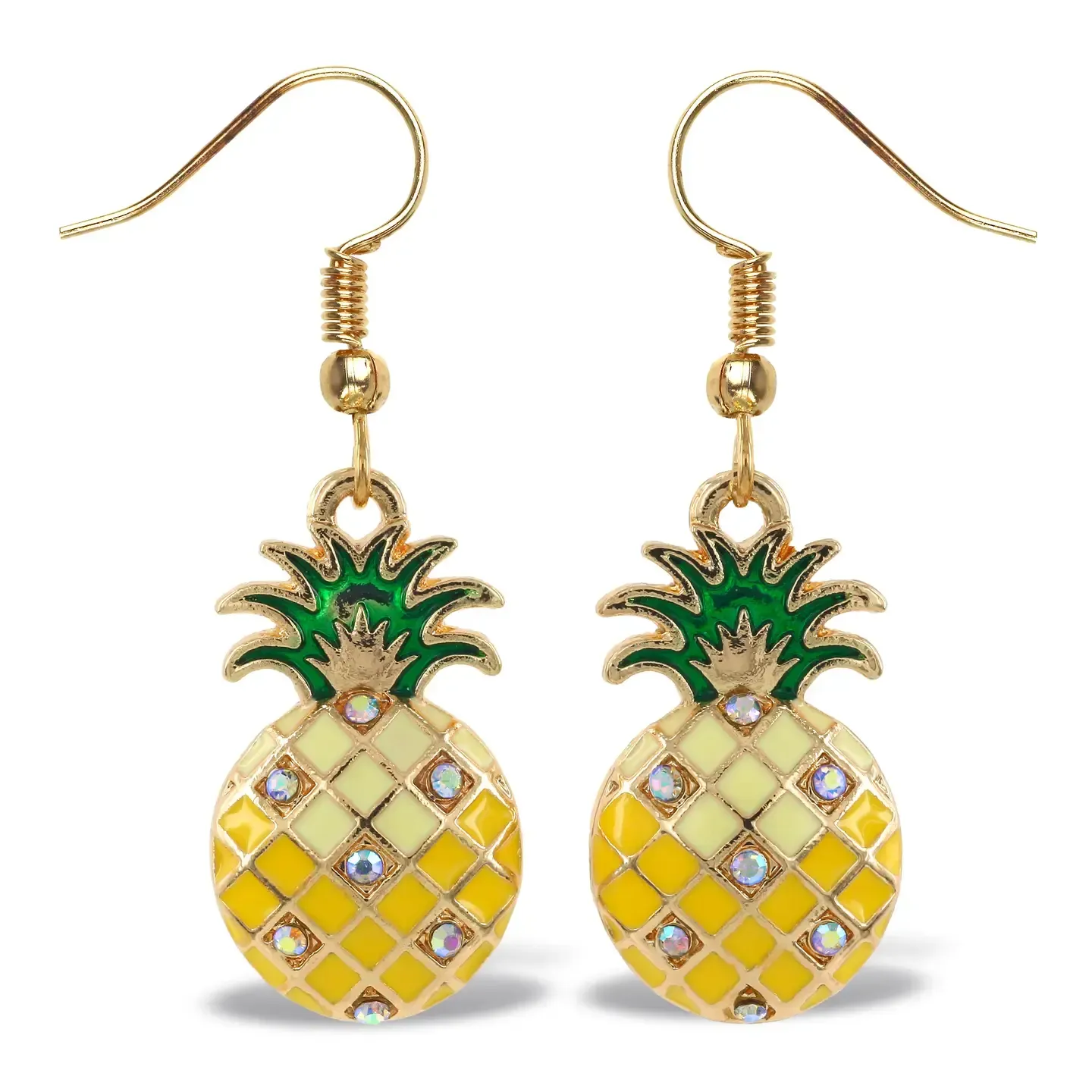 CTG 6955 Gold Sparkling Earrings - Pineapple