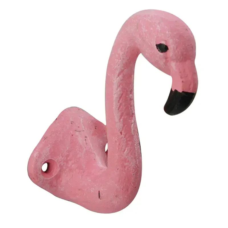 Pink Flamingo Cast Iron Wall Hook 4