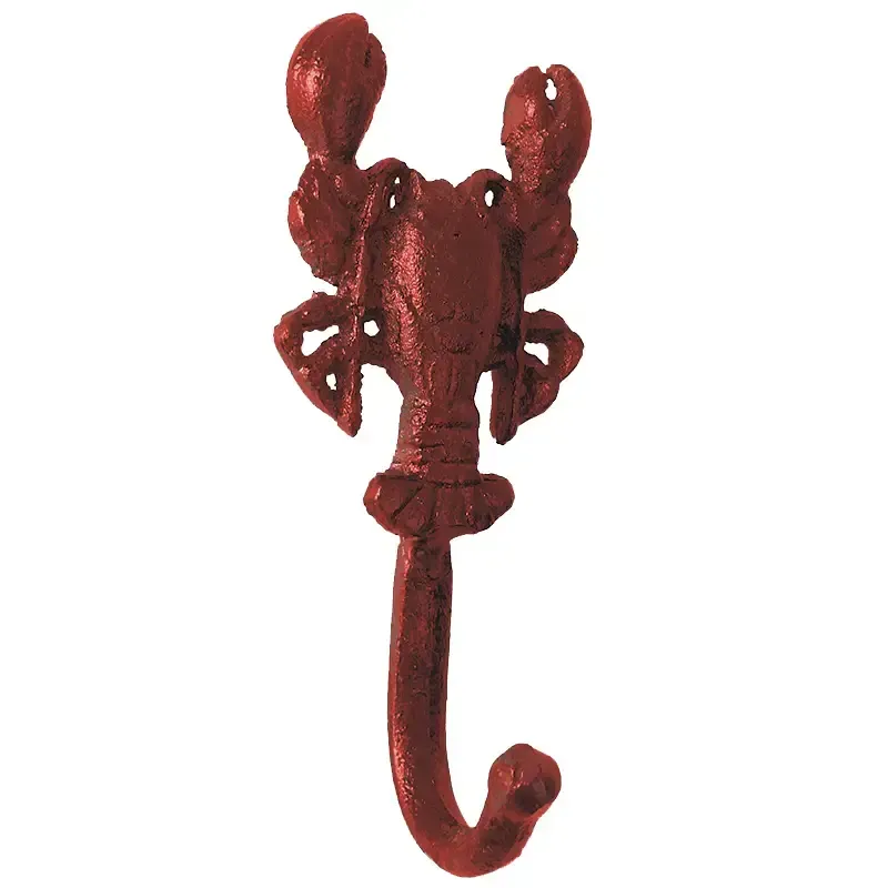 Red Lobster Cast Iron Wall Hook 5.75