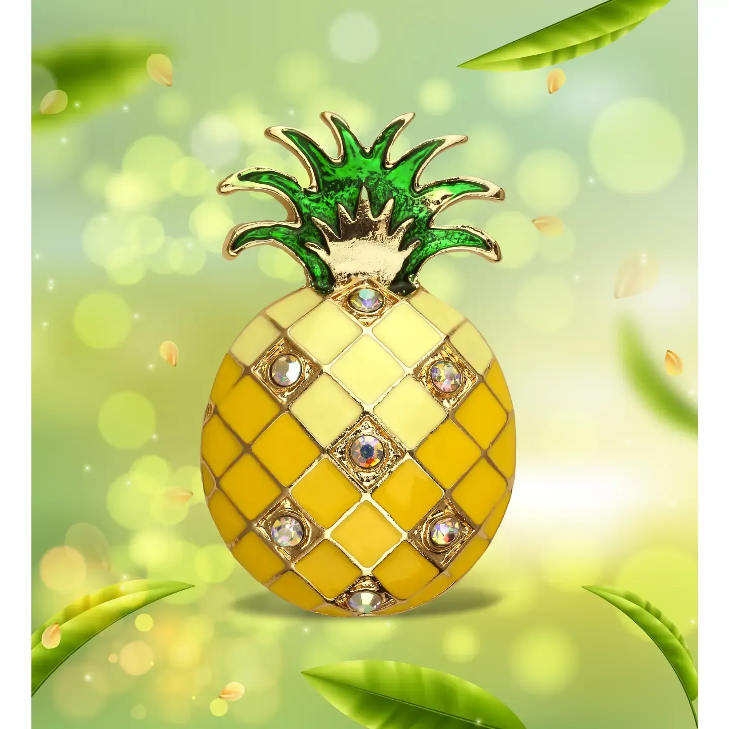 CTG 7235 Gold Sparkling Magnet - Pineapple