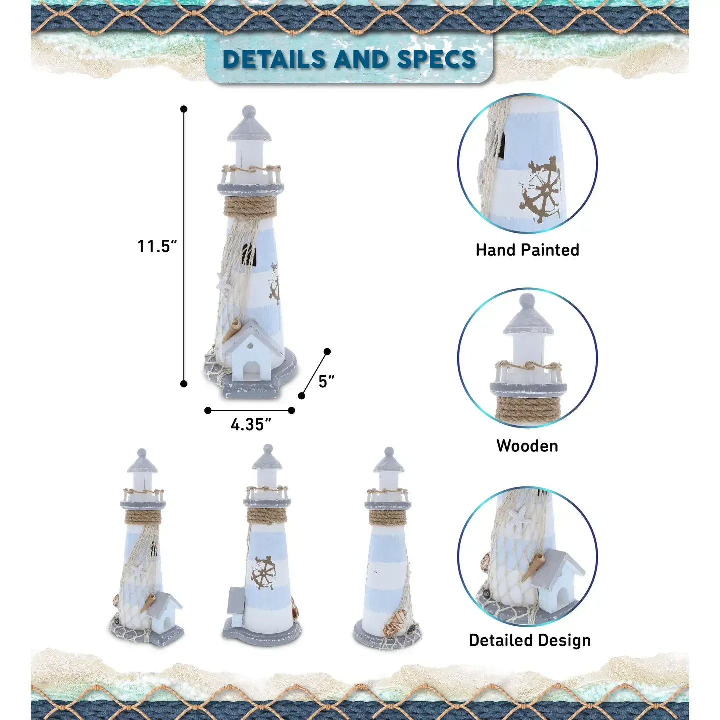 CTG 8674 Nautical Decor - Moonlight Lighthouse
