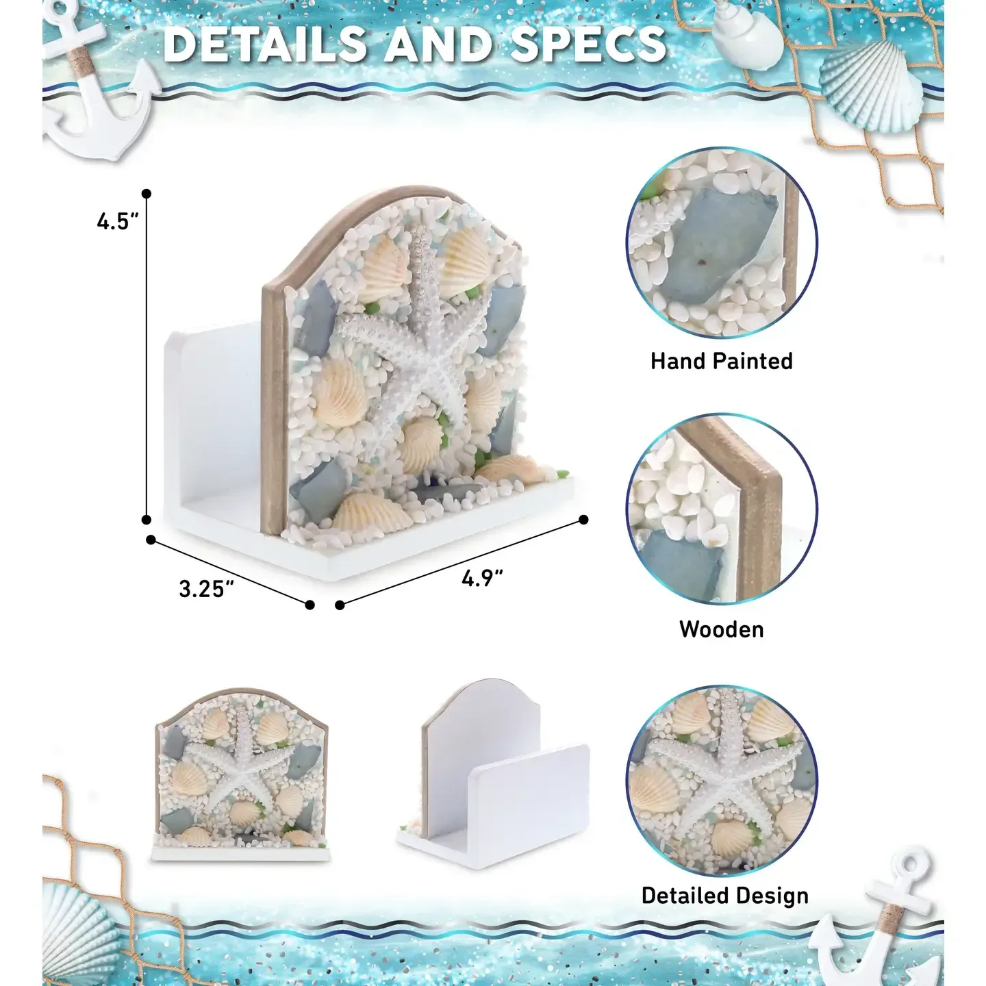 CTG 9174 Nautical Decor - Oceanic Napkin Holder