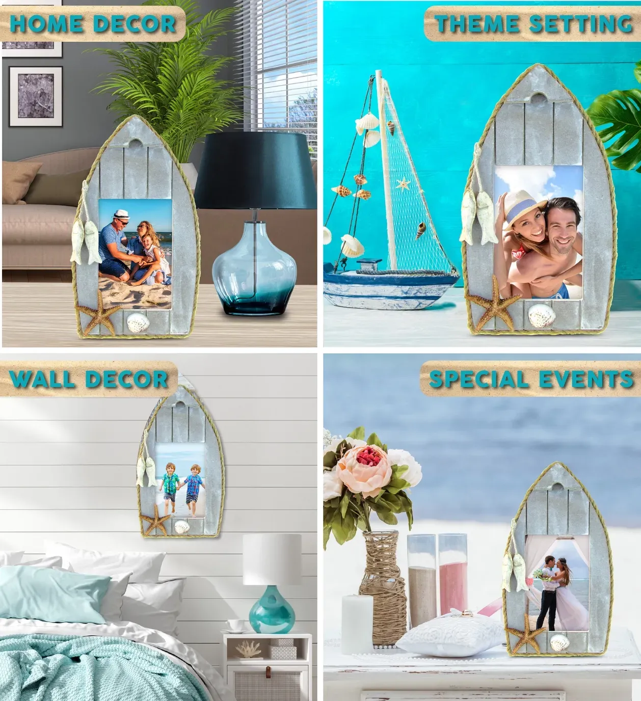 Nautical Decor - Coastal Boat Frame 4x6