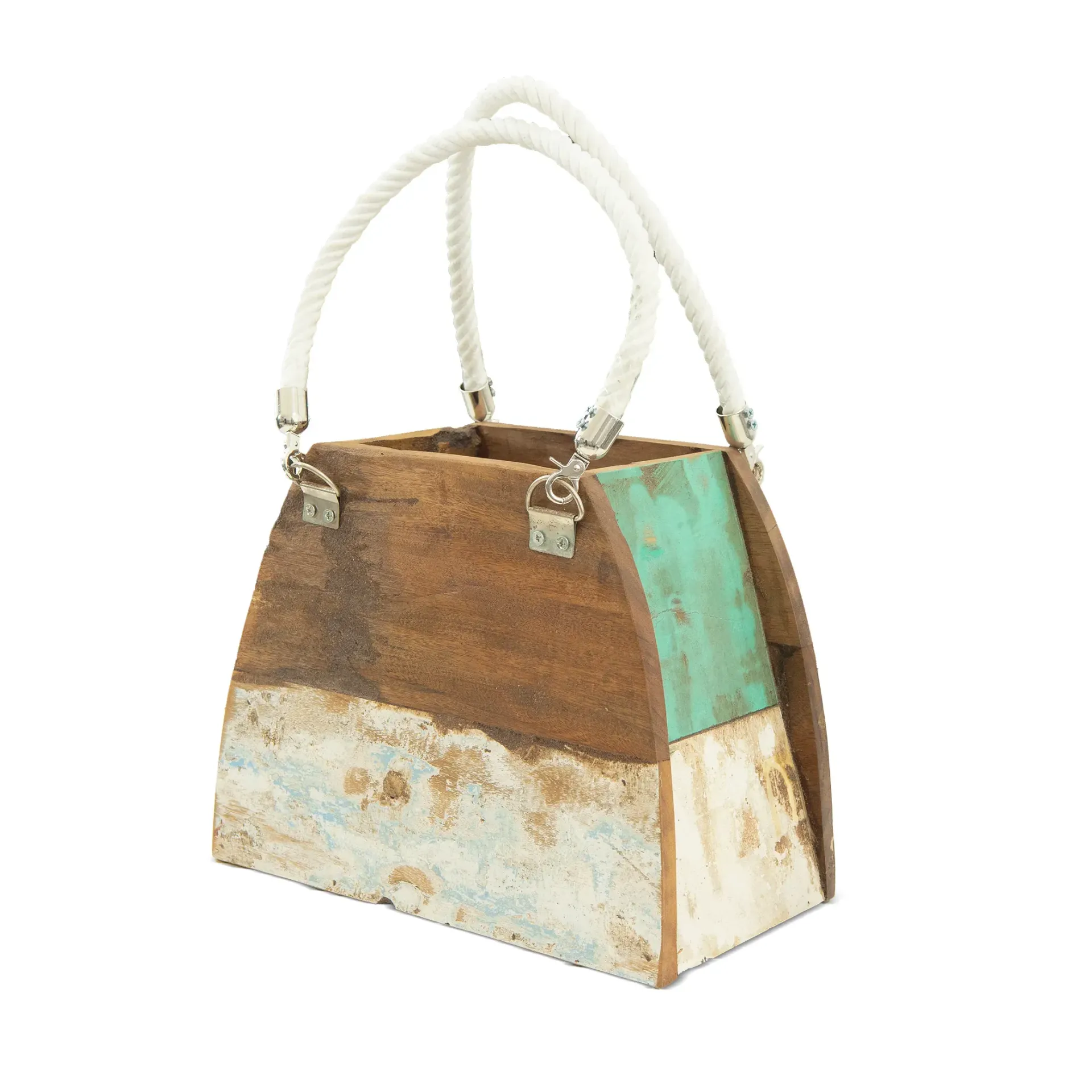 Flower Bag Pyramid Med - Boat Wood