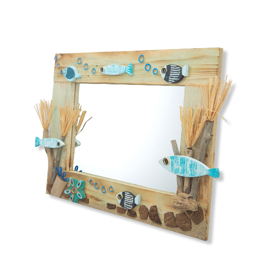 Fish Reef Mirror Frame Beach Junk
