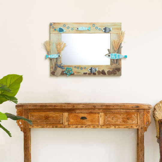 Fish Reef Mirror Frame Beach Junk