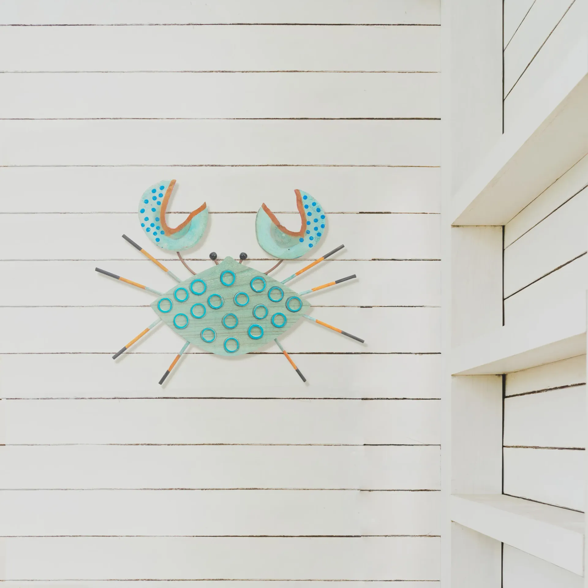 Blue Crab Large Beach Junk Wall Decor