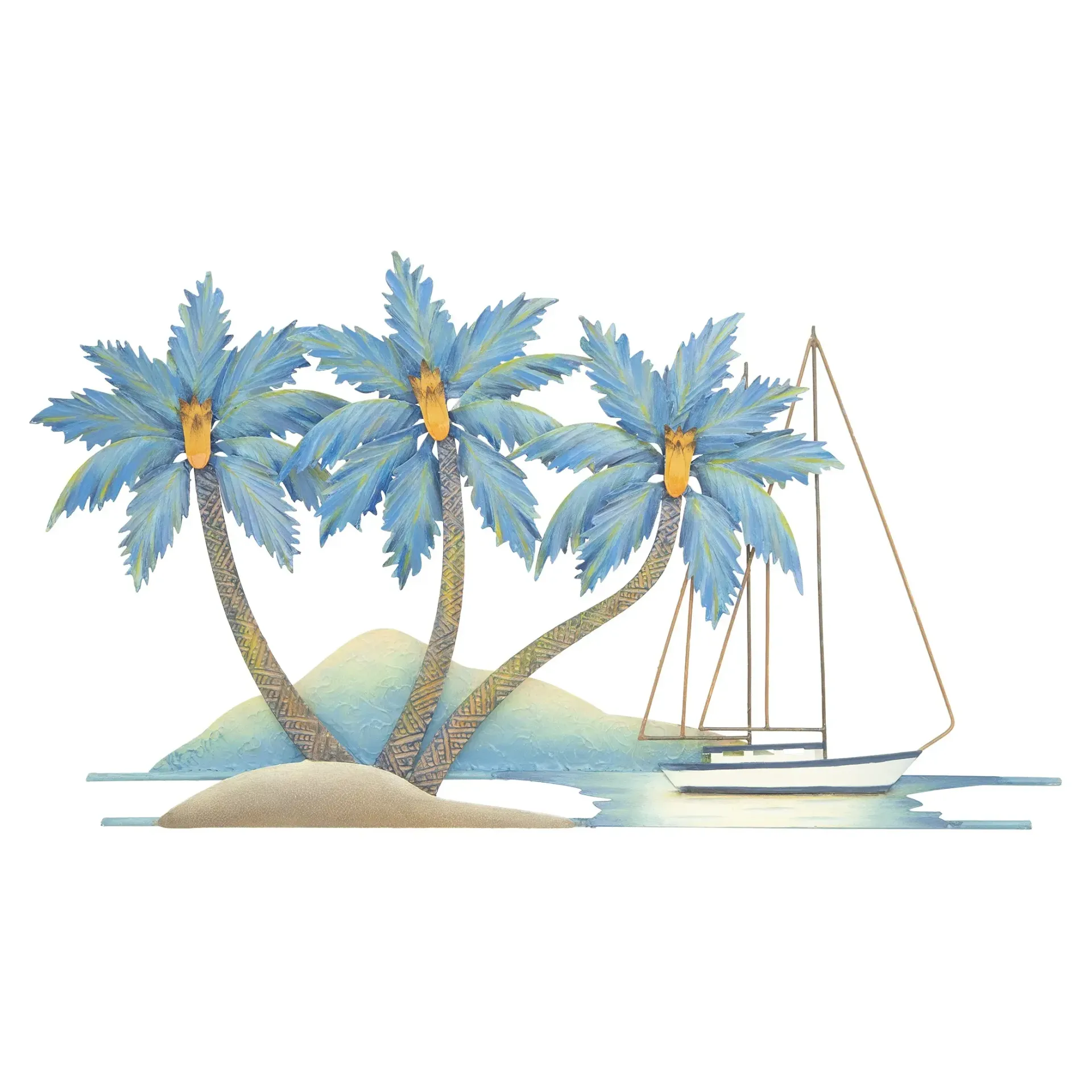 Palms Medium Blue Tropical