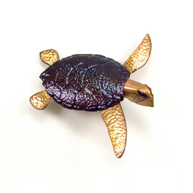 Sea Turtle Looe Key Wall Copper/stainless steel