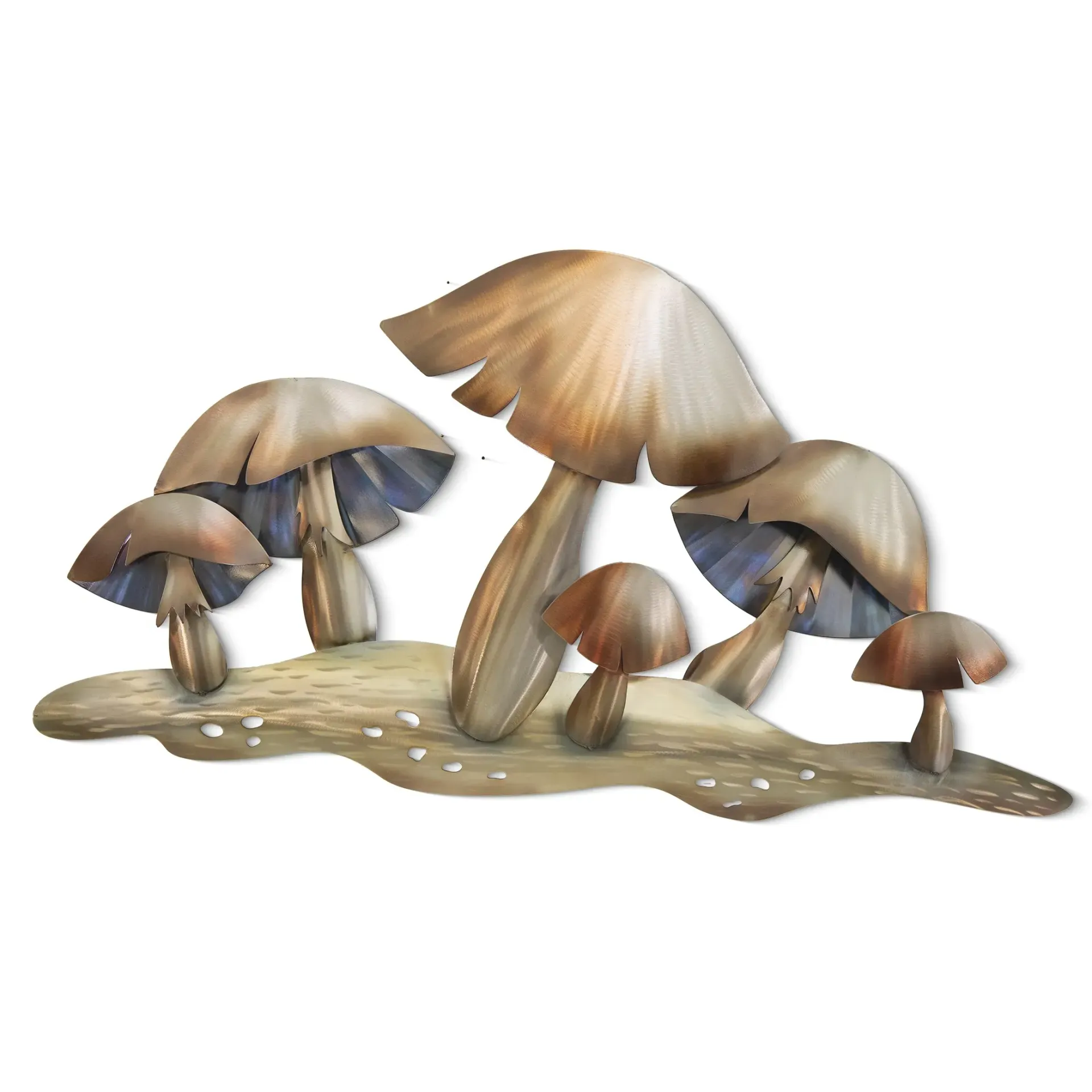 Mushroom Garden Stainless Steel Metal Wall Art