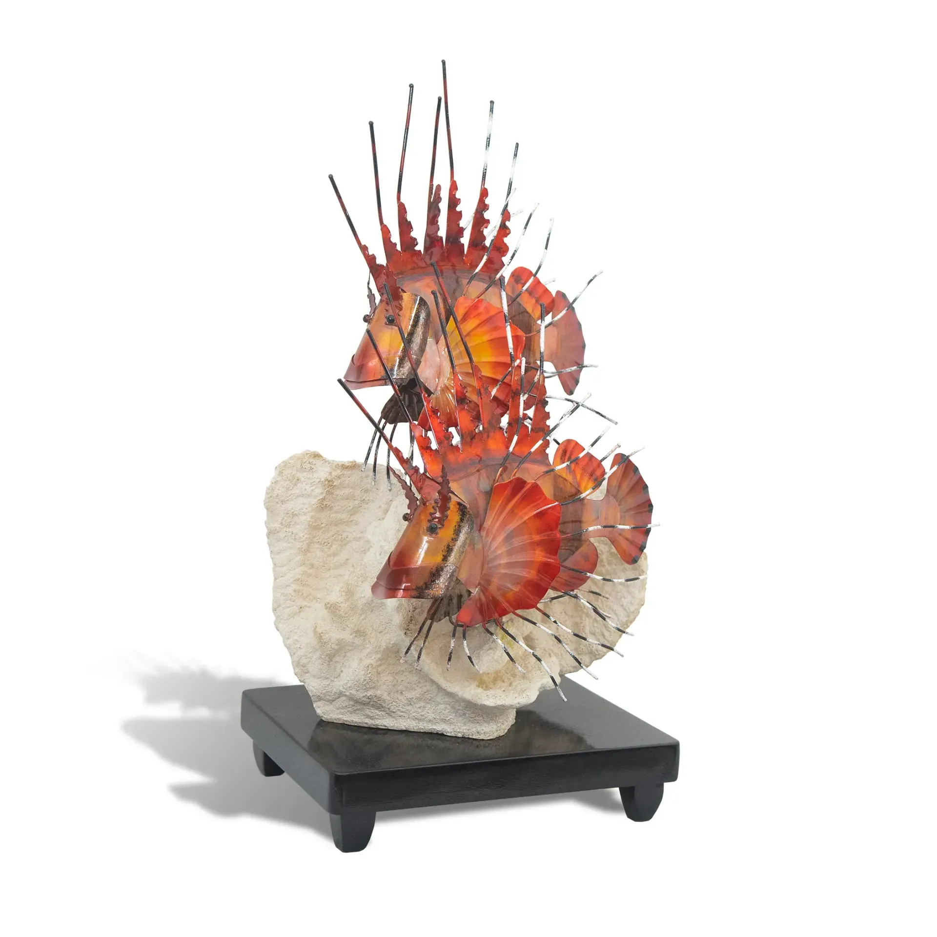 Lion Fish Table Sculpture on Base