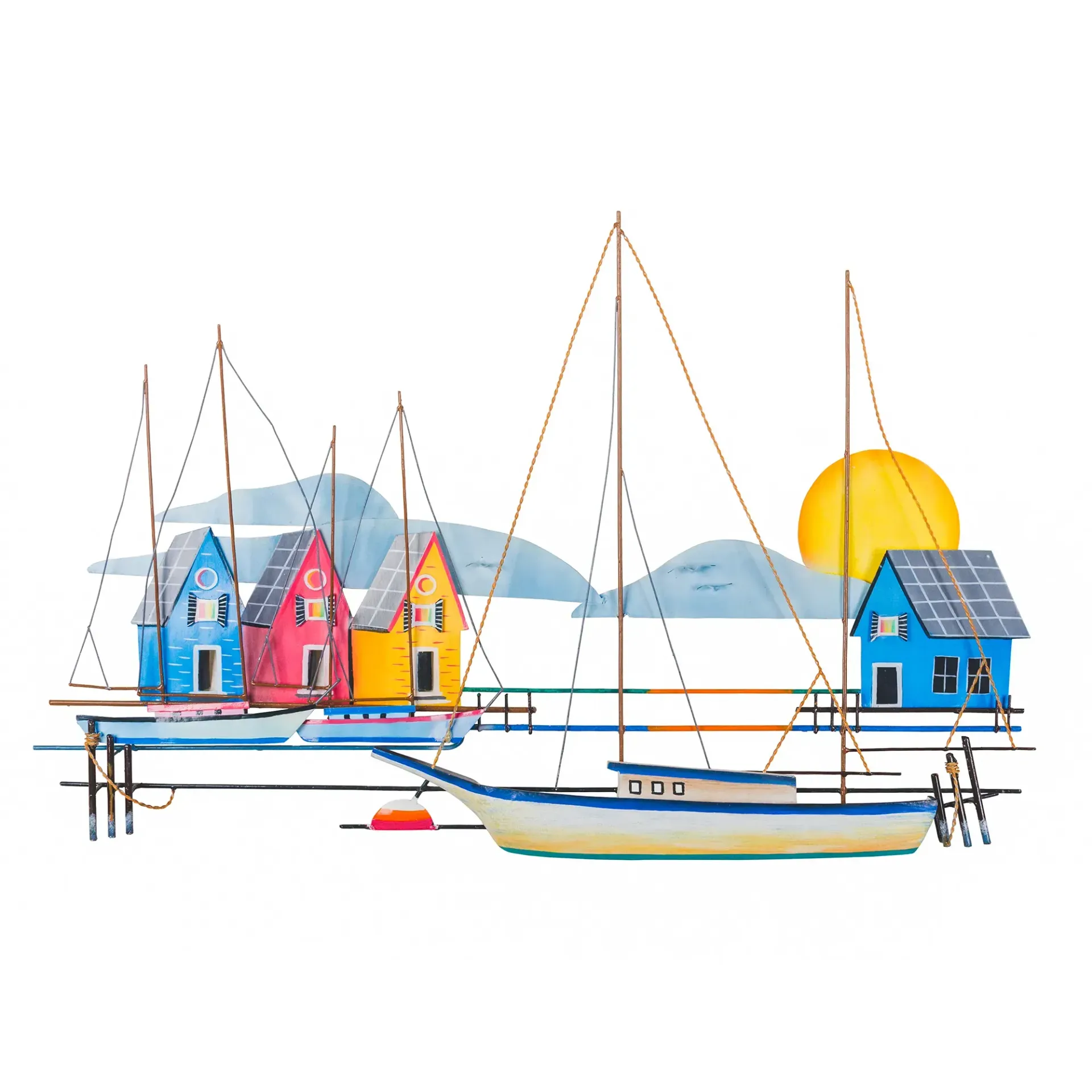 Island Harbor Metal/Wood Wall Art