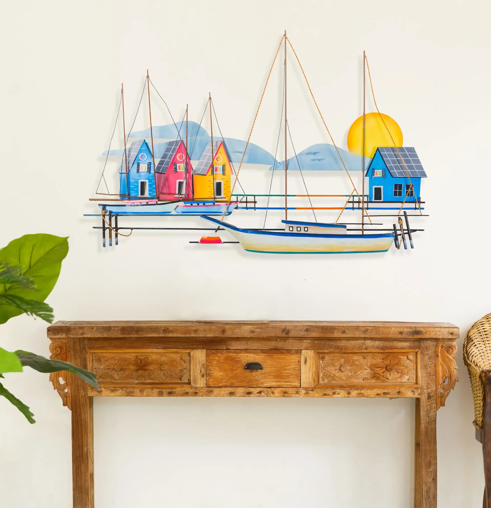 Island Harbor Metal/Wood Wall Art