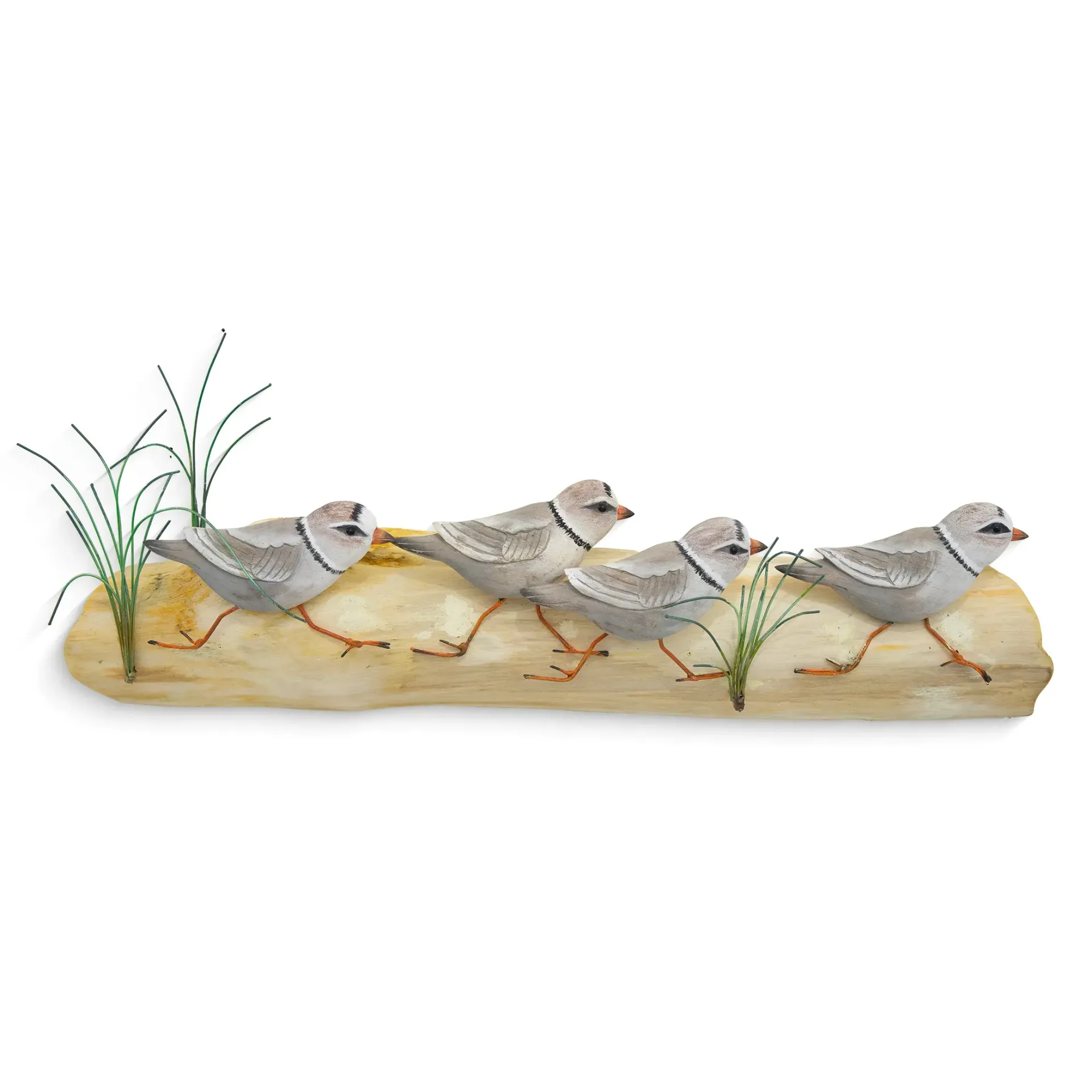 Piping Plover Running Wall (4 Birds)