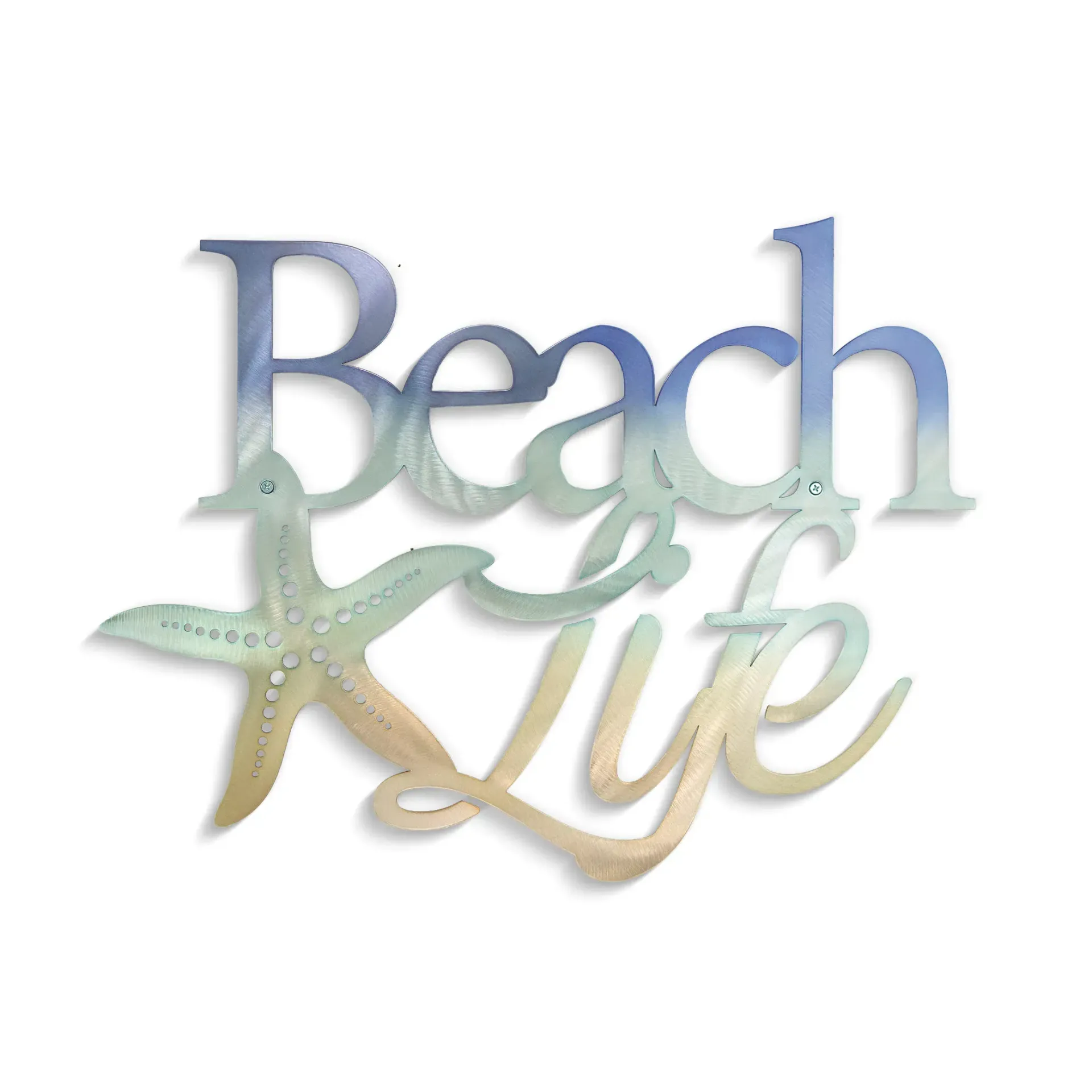 Beach Lifestyle Plaque - Stainless Steel