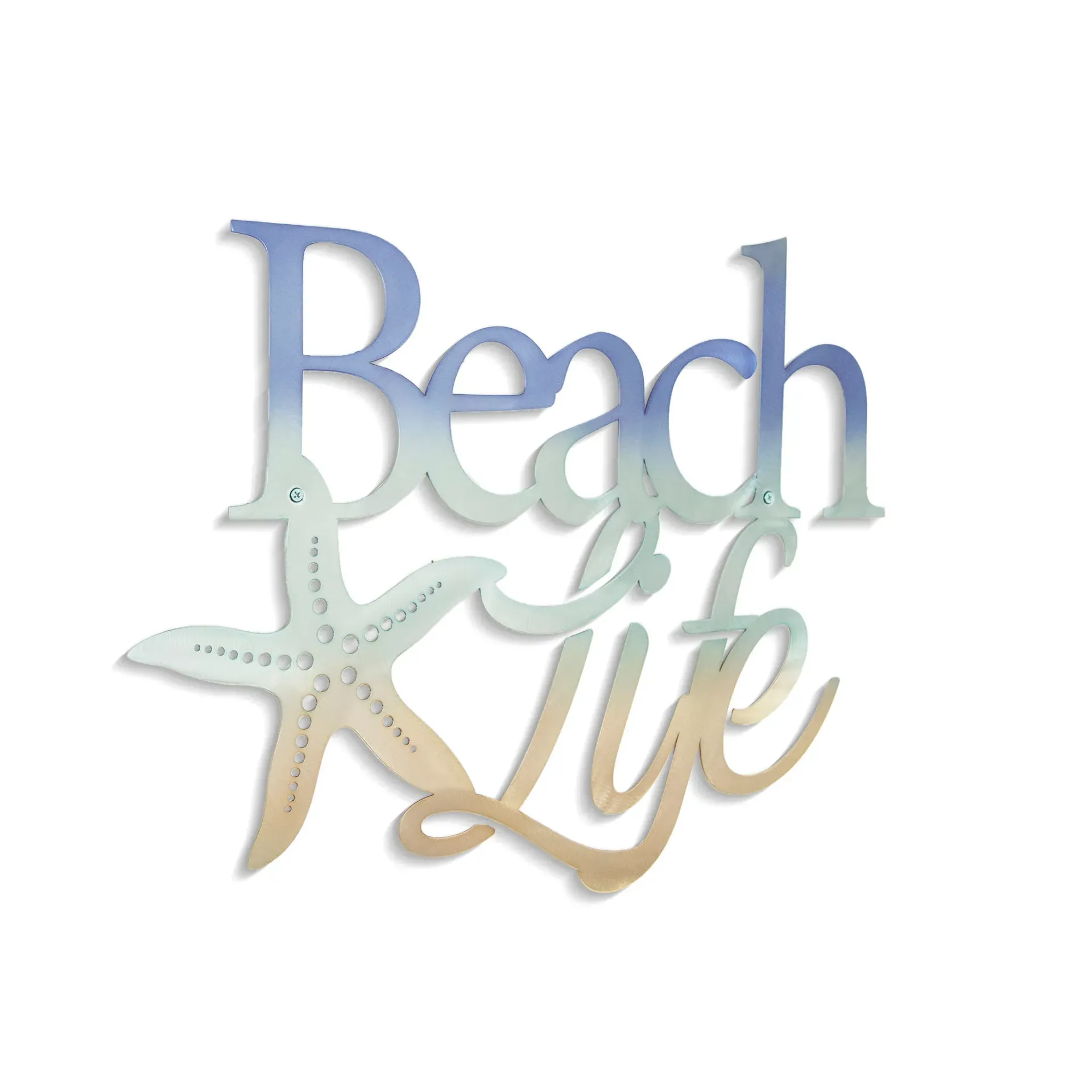 Beach Lifestyle Plaque - Stainless Steel