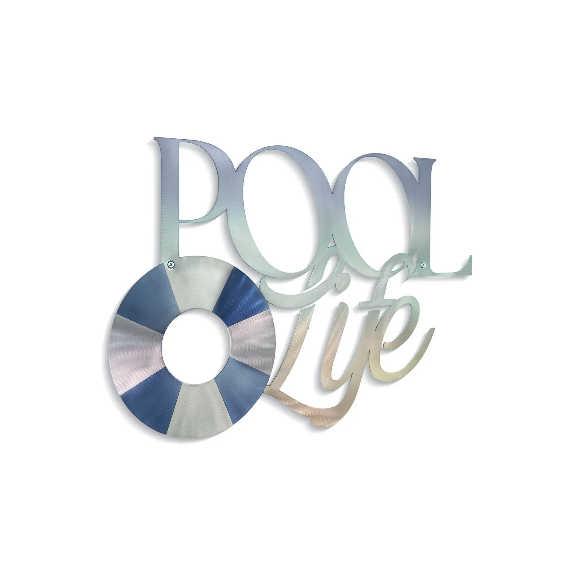 Pool Lifestyle Plaque - Stainless Steel
