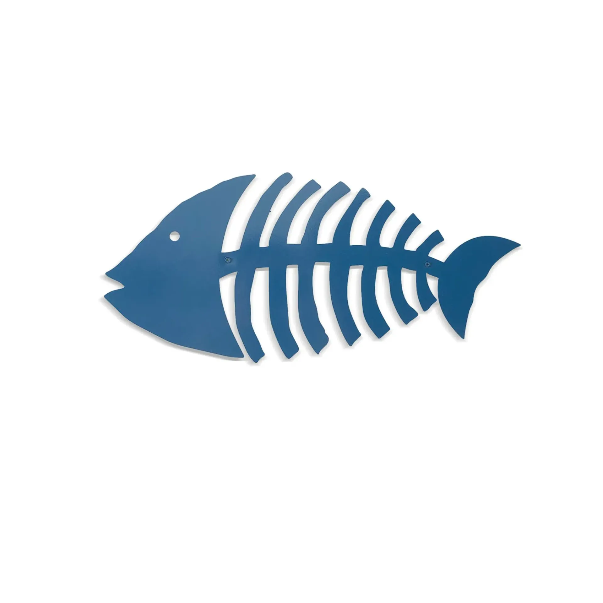 Bone Fish - Navy Color Metal Wall Art