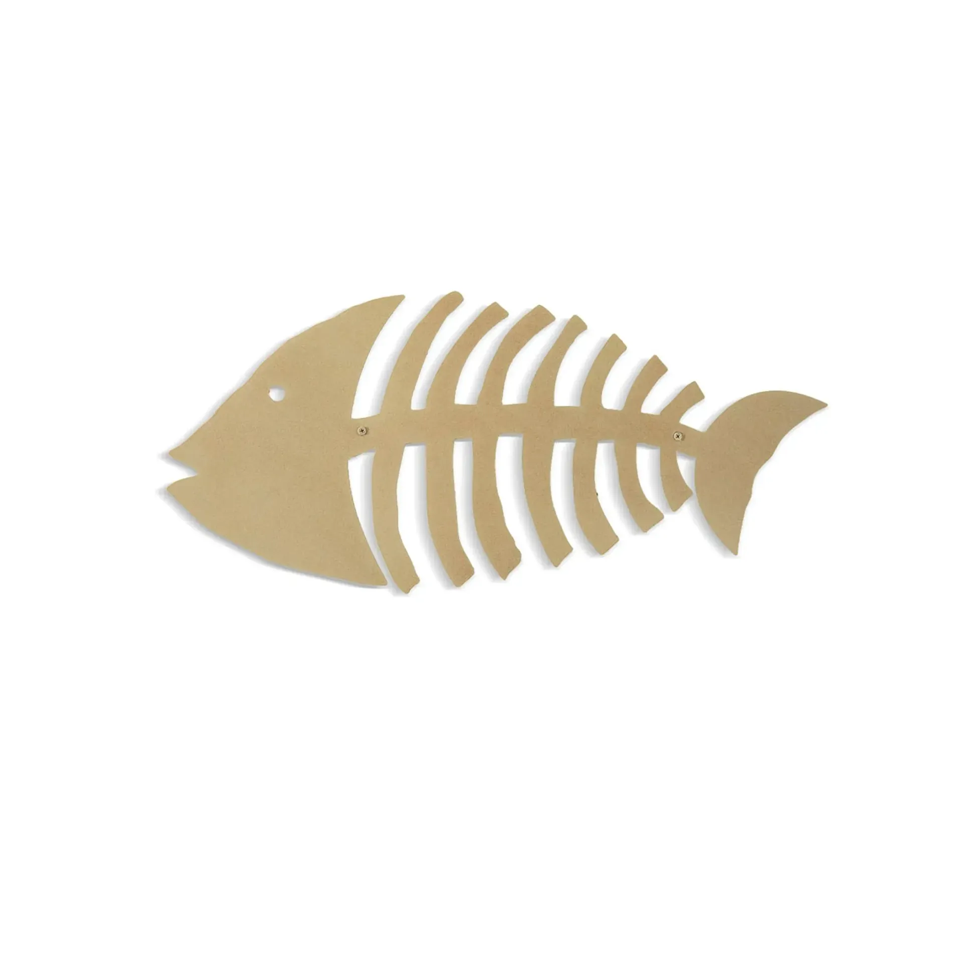 Bone Fish - Sand Color Metal Wall Art
