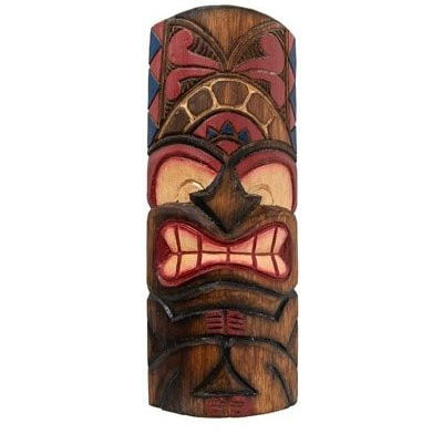 Carved Tiki Mask w/Closed Mouth
