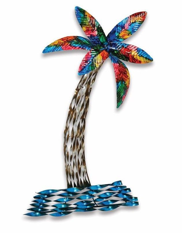 KK MAW-36P Palm Tree Metal Wall Art
