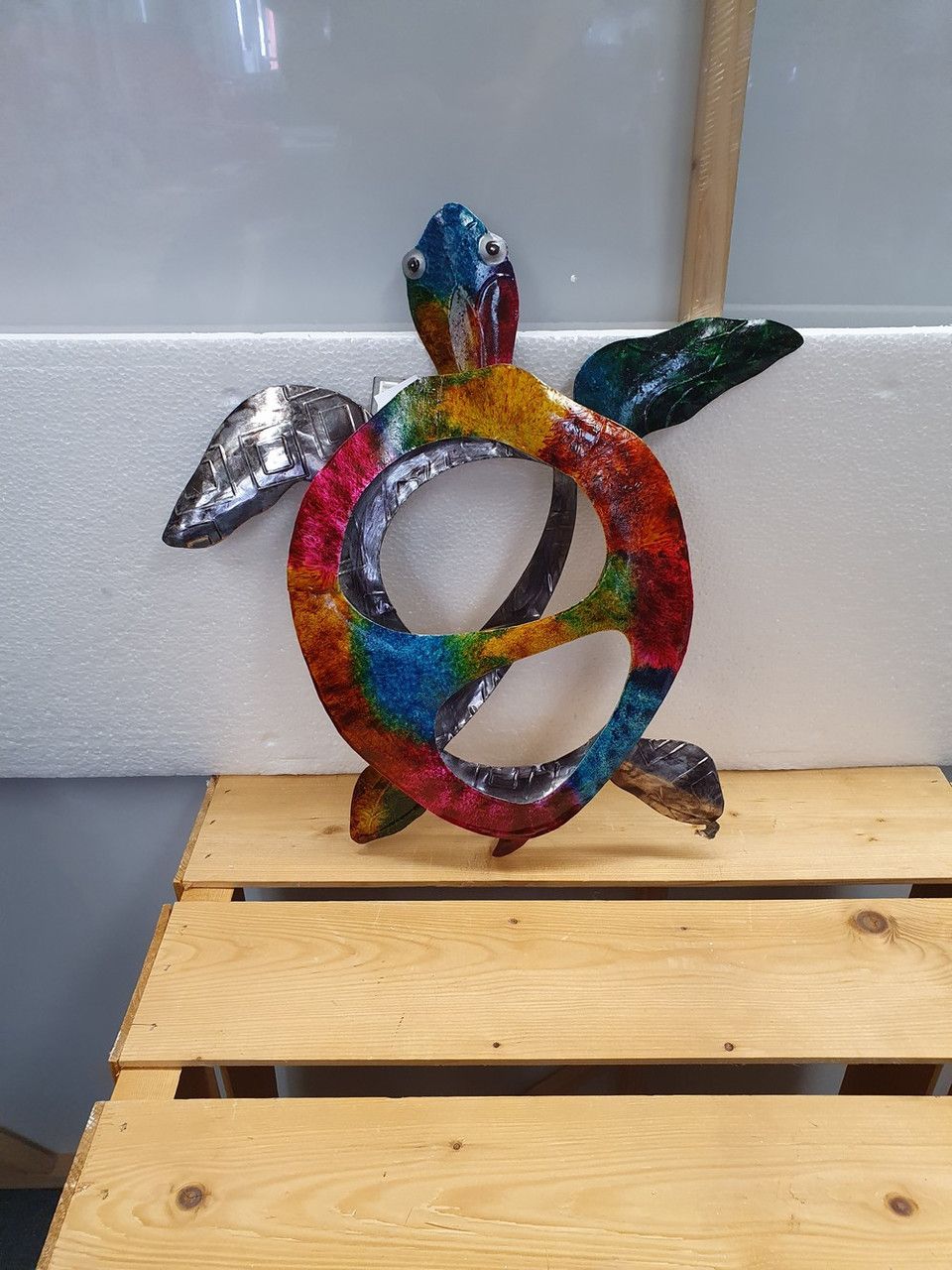 Turtle 3D Multicolor Silver Wall Decor Large