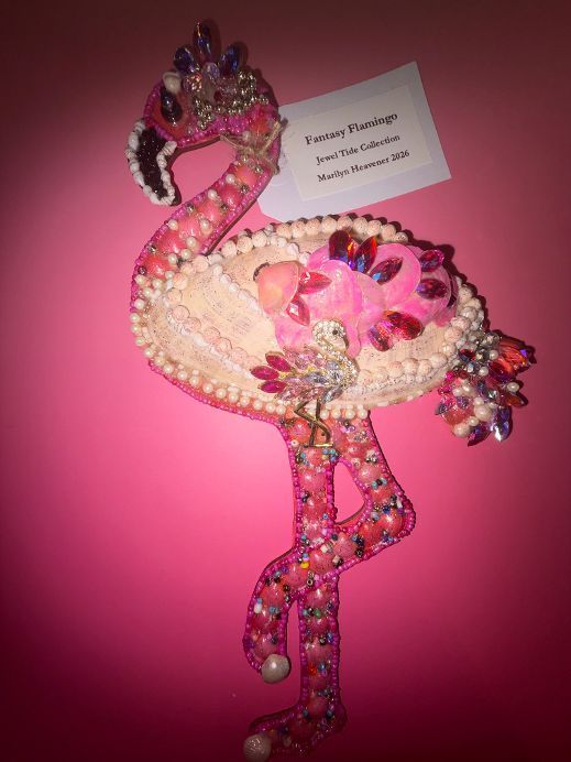MLH Fantasy Flamingo Wall Art by Local Artist Marilyn Heavener