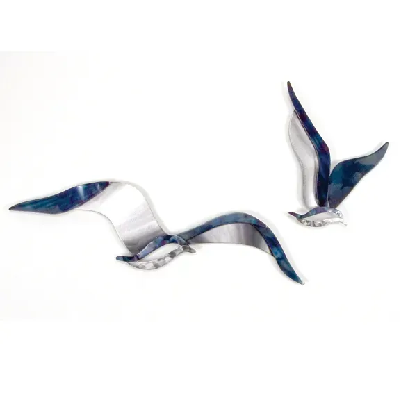 Seagull Medium Stainless-Steel Abstract Metal Wall Art