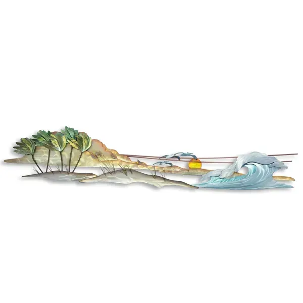 Tranquil Morning Beach Scene Stainless Steel