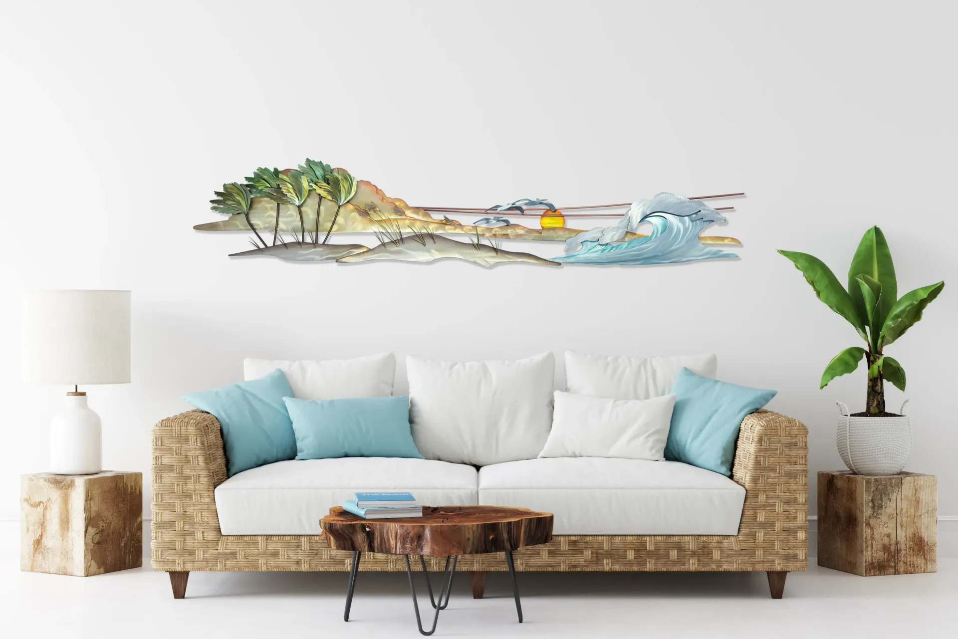 Tranquil Morning Beach Scene Stainless Steel