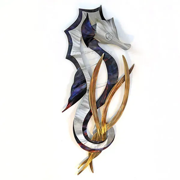 Seahorse Head Down Stainless Steel
