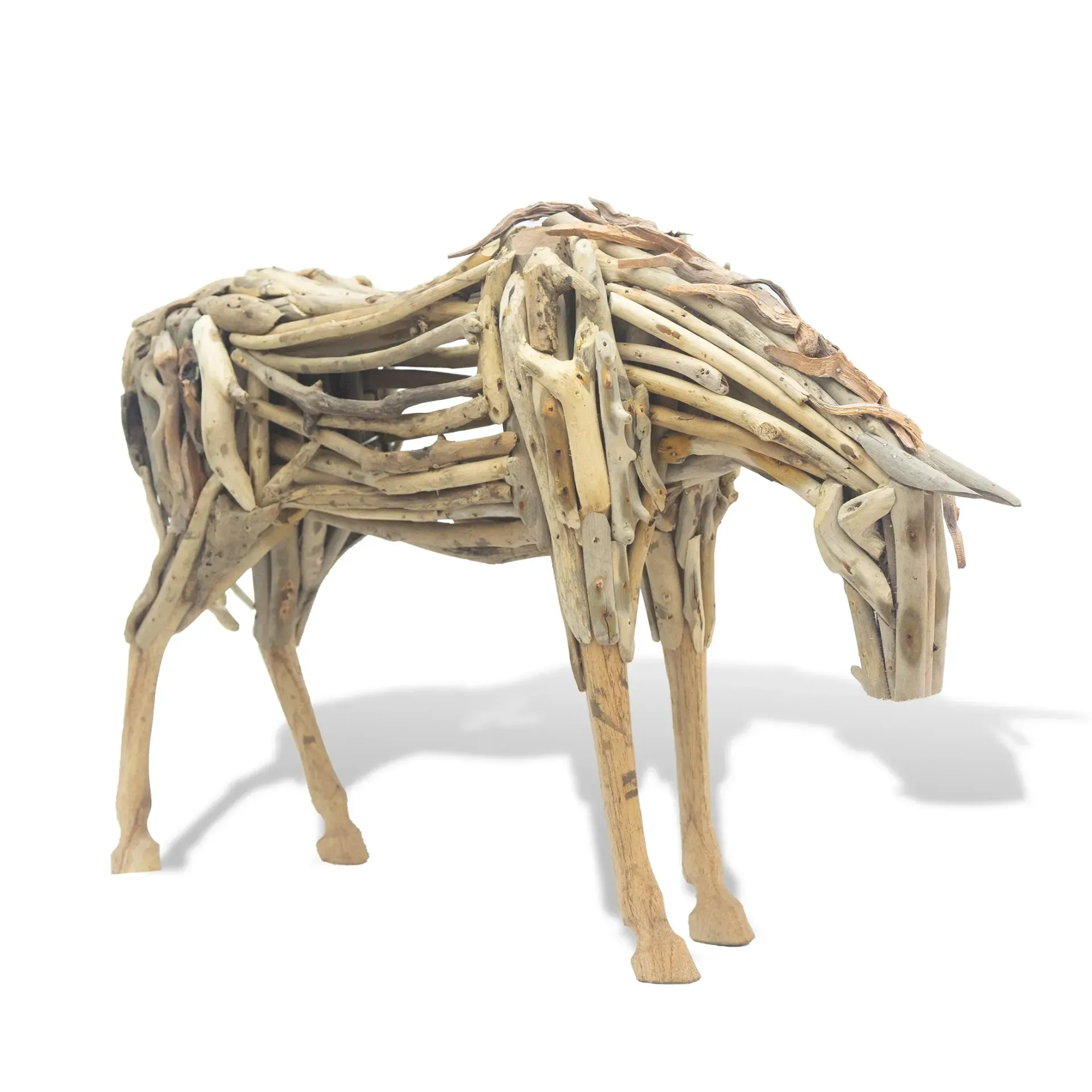 Driftwood Horse Grazing Tabletop